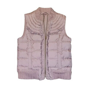 Juicy Couture Girls Pink Ruffle Full Zip Vest Sweater Size 14